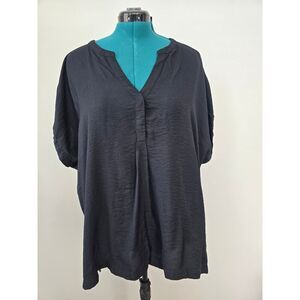Ava & Viv Black V-Neck Tunic Blouse 2X – Plus Size Careerwear Essential